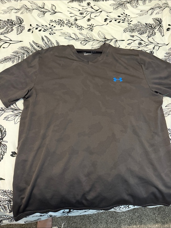 Under Armour Other - Under Armour Men’s Black V-Neck Performance Tee with Blue Logo